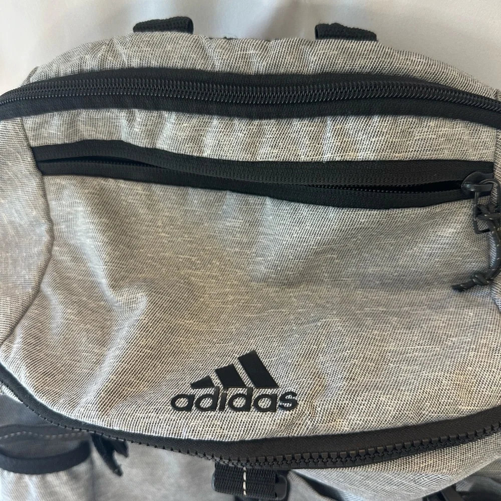 Gray Men’s Backpack with Black Trim Adidas Black And Gray Backpack unisex - Picture 2 of 6